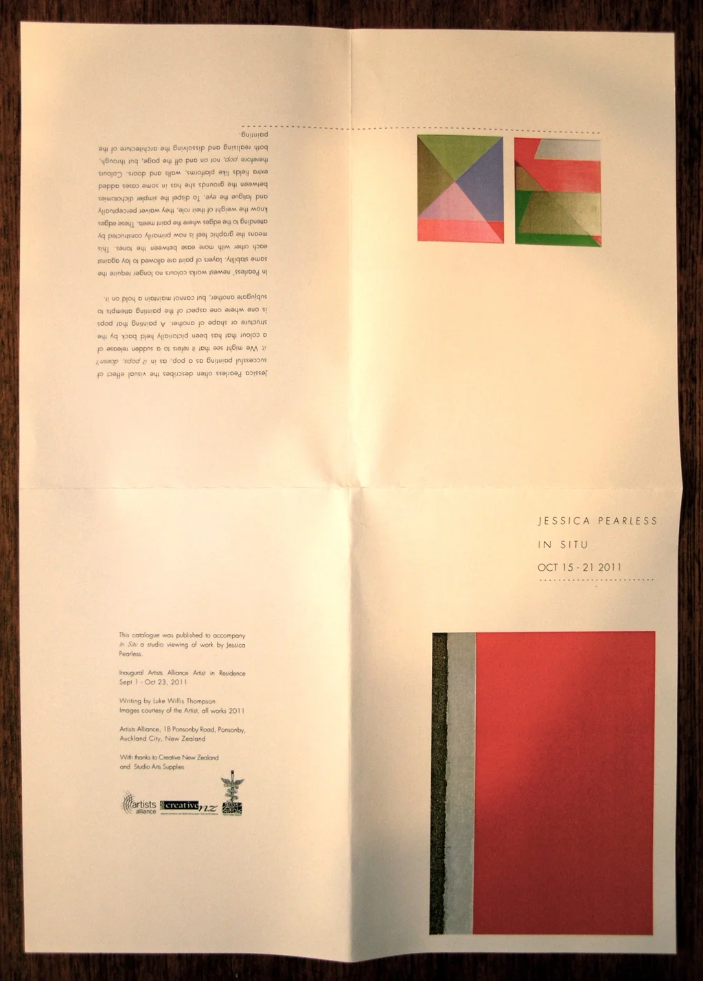 In Situ, Exhibition Publication