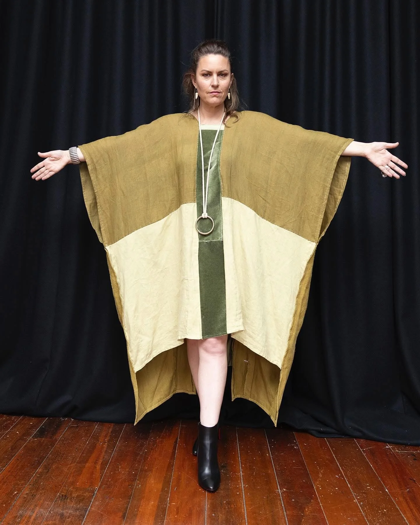 Nat Tozer in 'Wearable ABSTRAXTION [Kākāriki]'