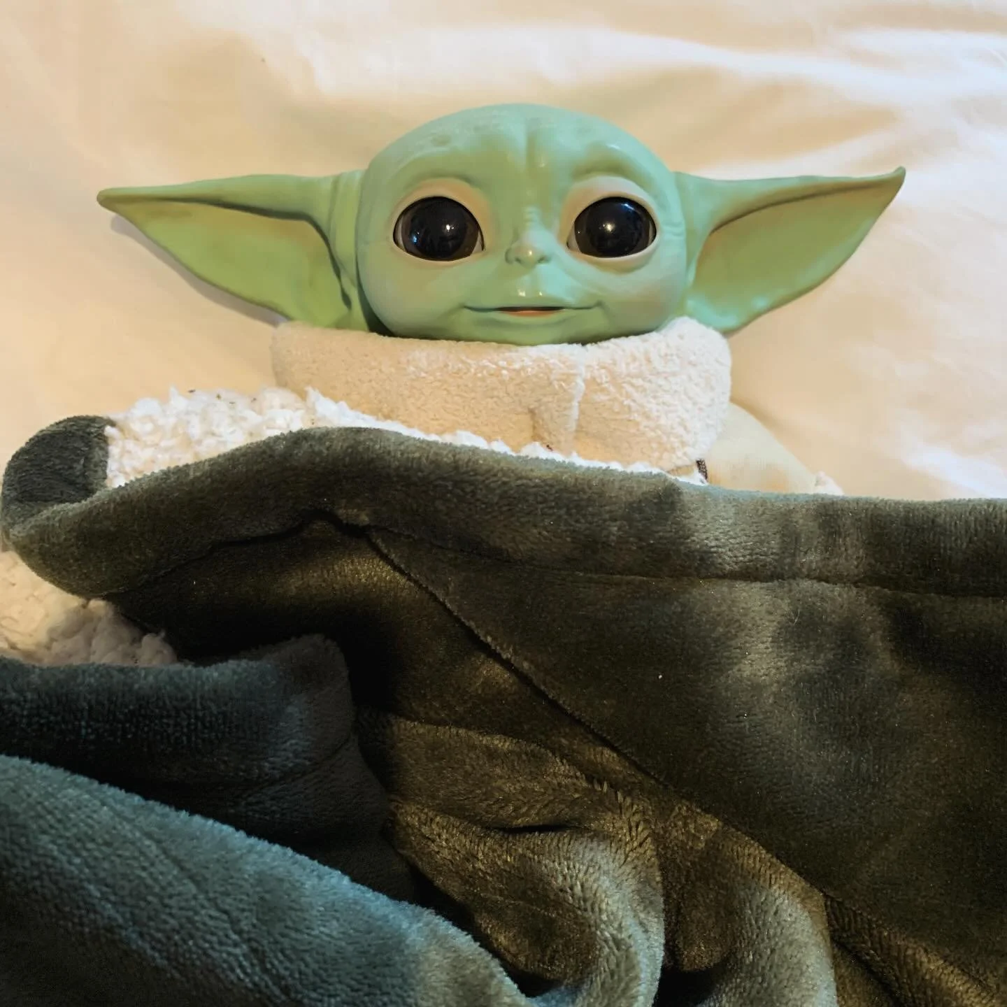 DJ went on school camp early this morning and left me a substitute child 👽👾🛸
#mumlife 
#babyyoda 
#thingsmychildrendo