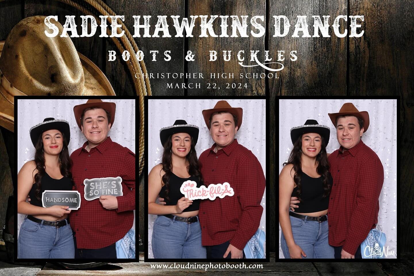 This was a night to remember.  #highschool @cloudninephotobooth #sadies #dance #cowboy #cowgirl #photoboothfun