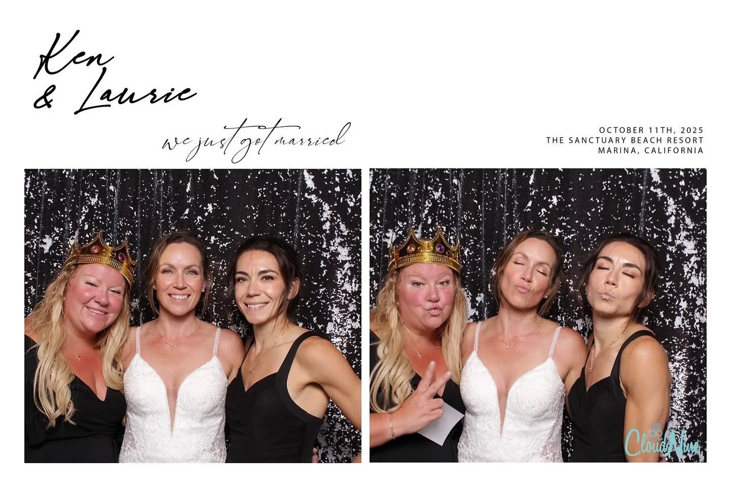 #kisses #bridesmaids #bride #ken &amp; #laurie