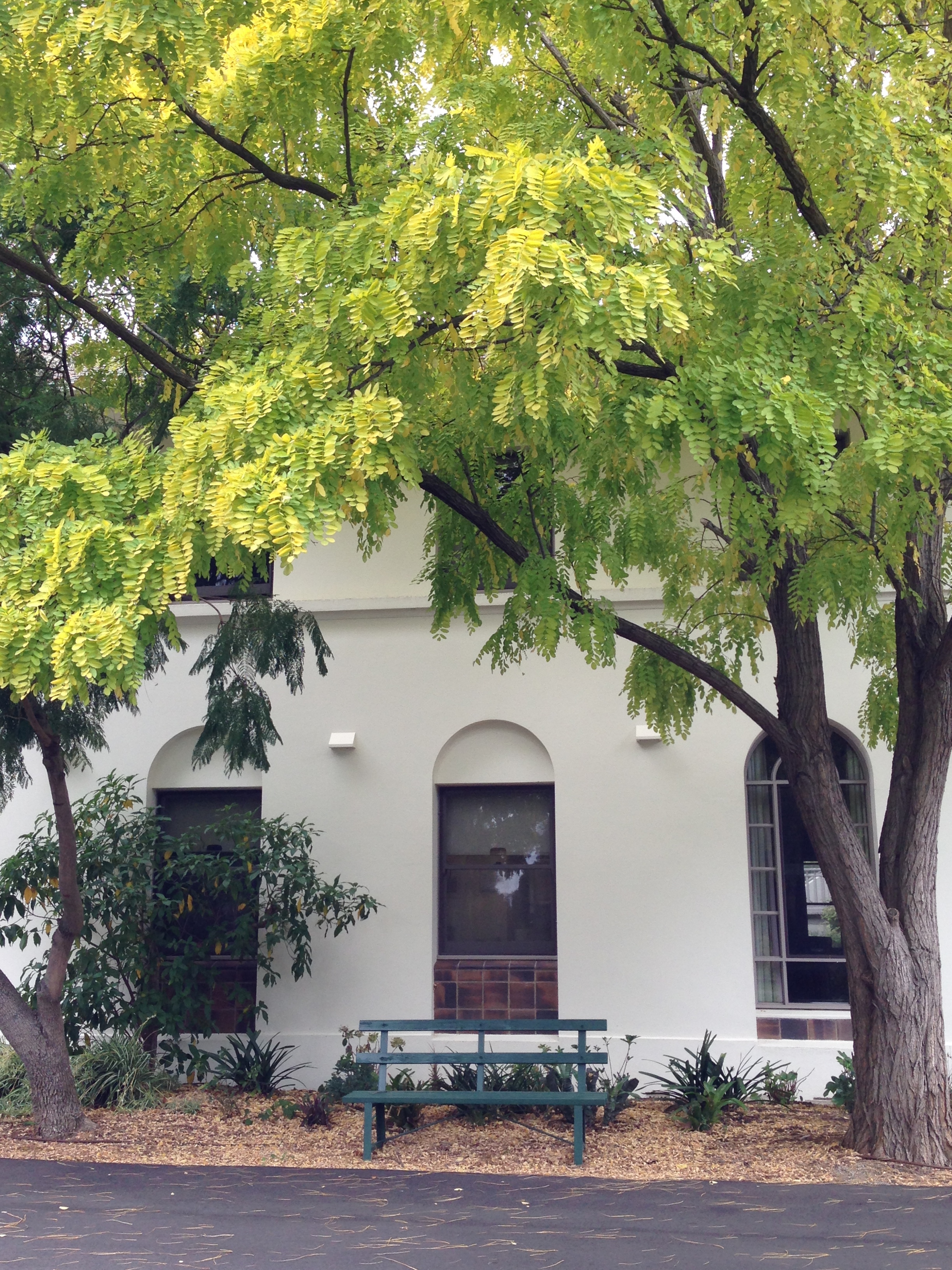  Bench in front of the main House. 