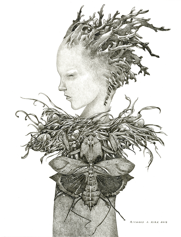 Phantom Limb 2013, ink on paper, 16" x 12"