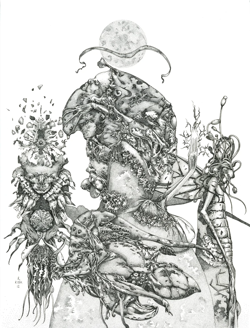 Out of a Violent Planet 2012, ink on paper, 12" x 9"