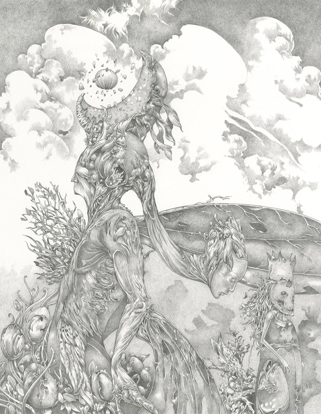 Wrath, 2019, graphite on archival illustration board, 18” x 14