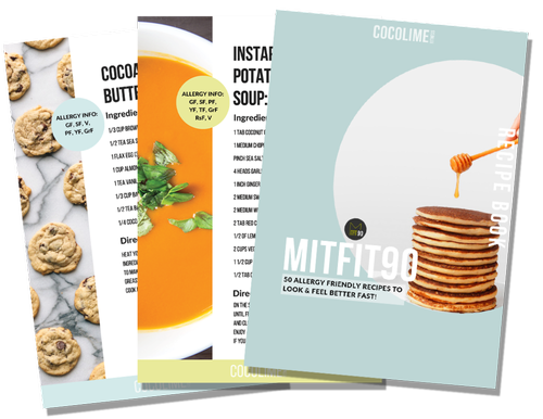 Recipe book pages