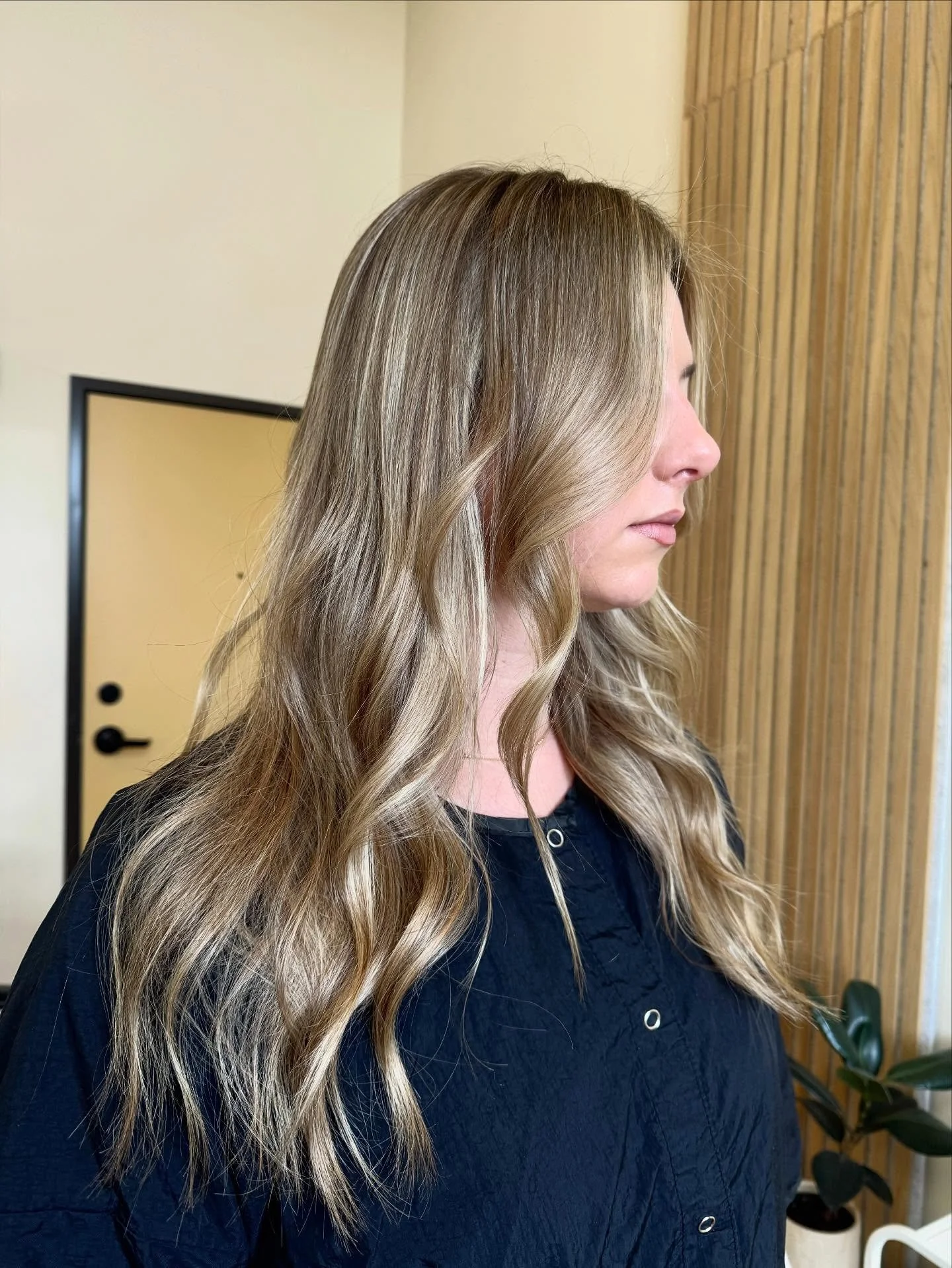 toning down a summery bright blonde - I like to keep a face frame highlight and lowlight through the rest of the hair, adding depth at the root-mids, but leaving the ends light. I used kenra 8gb 7nb for my lowlight, and toned the blonde with goldwell
