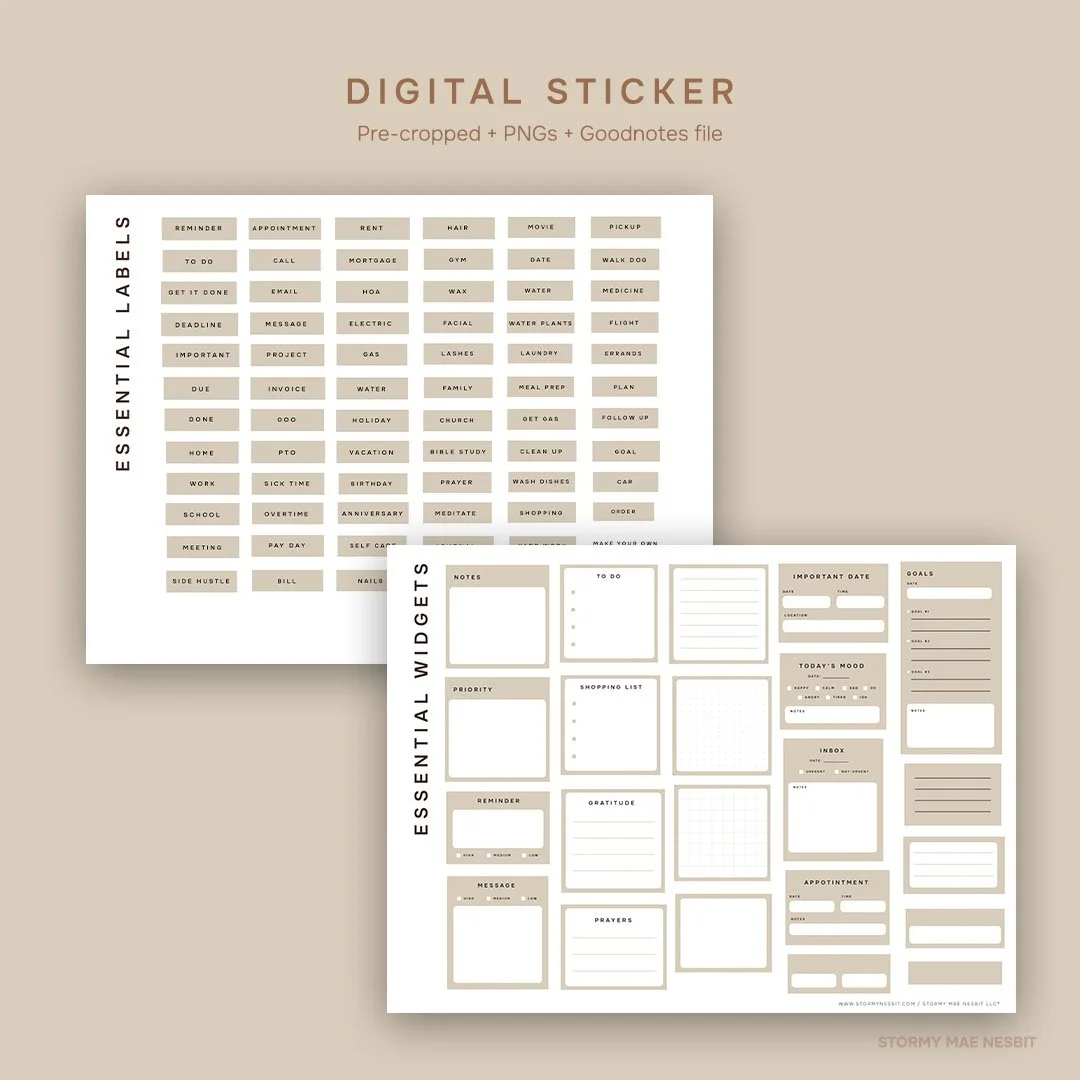 Guide on How to use digital stickers in GoodNotes