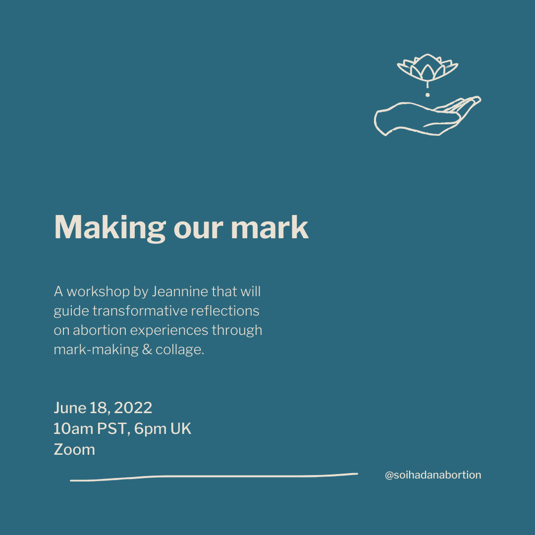 Making our mark: using lines, dots and textures to explore how we feel about our own abortion experiences.