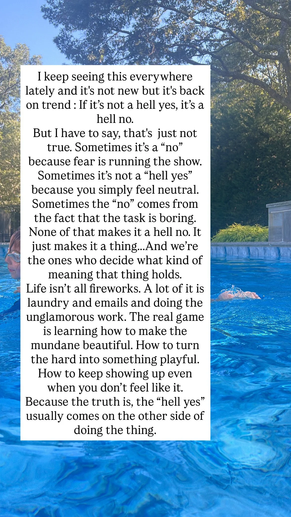 Making the Mundane Sacred: Why Life Isn’t Always a Hell Yes