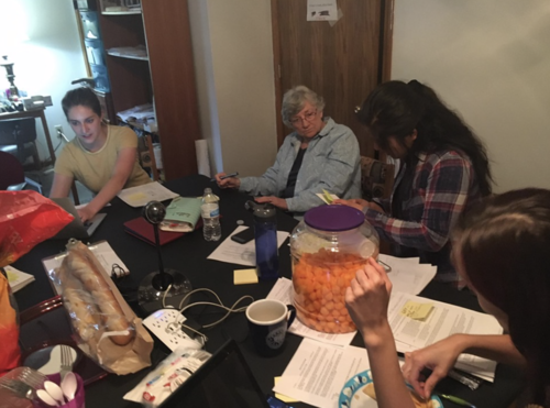 Hardworking Hoosiers enjoying cheese puffs and fighting for Hoosier Healthcare.