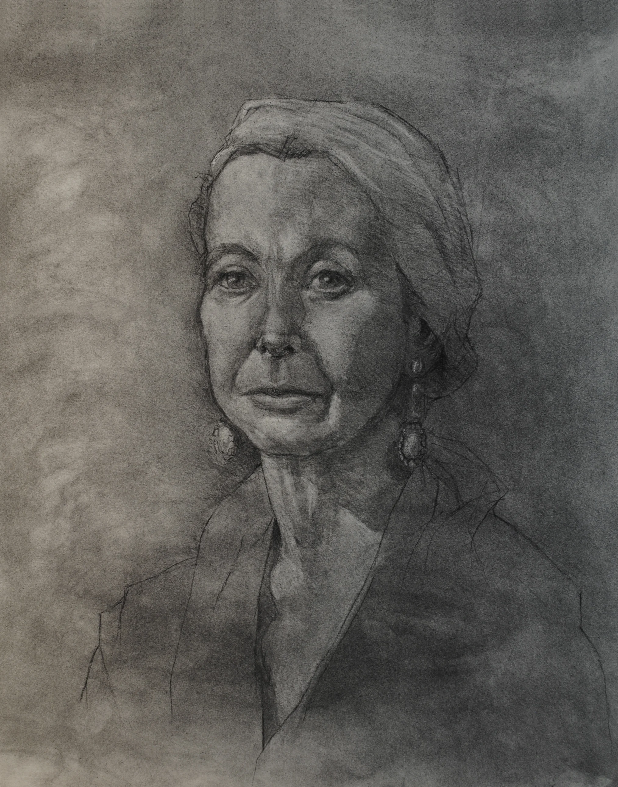  Jenny 2015  Charcoal&nbsp;  24 x 30" 