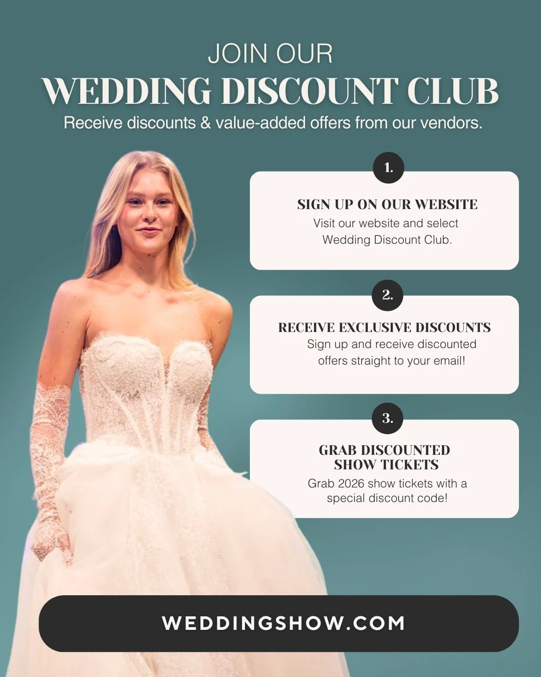 Sometimes wedding planning feels like juggling inspiration boards, vendor emails, and a budget that doesn&rsquo;t budge. We got you. 💌

Join our Wedding Discount Club and unlock exclusive deals and perks from 400+ wedding pros. It&rsquo;s the kind o