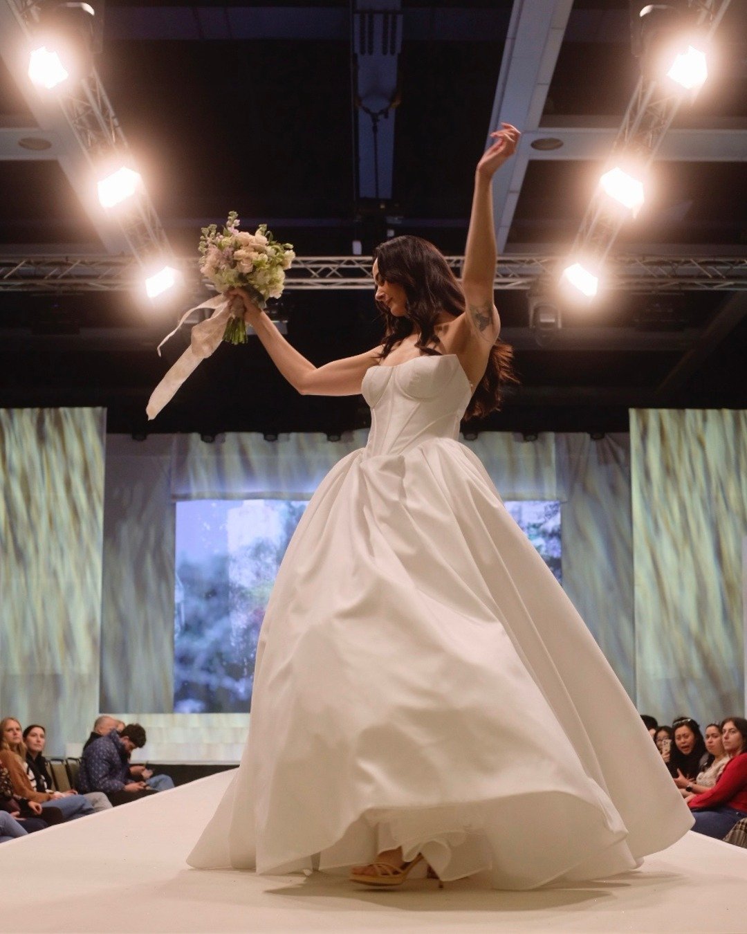 Serving looks all weekend. 🤩 

We&rsquo;re still thinking about these runway moments&mdash;and we know you are too. Swipe to relive some of our favorite shots from the fashion show and let us know your dream-dress pick.

Just one more chance to catc