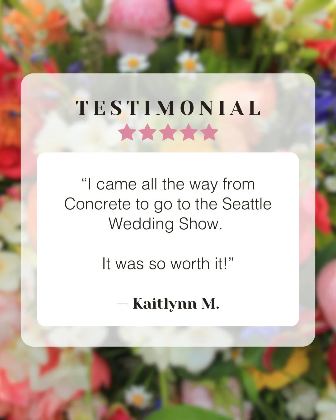 Thank you so much for sharing this &mdash; we&rsquo;re so glad you made the trip and had a great experience! 💛 

It&rsquo;s stories like this that remind us why we do what we do.

If you attended the show and had a great time too, we&rsquo;d love to