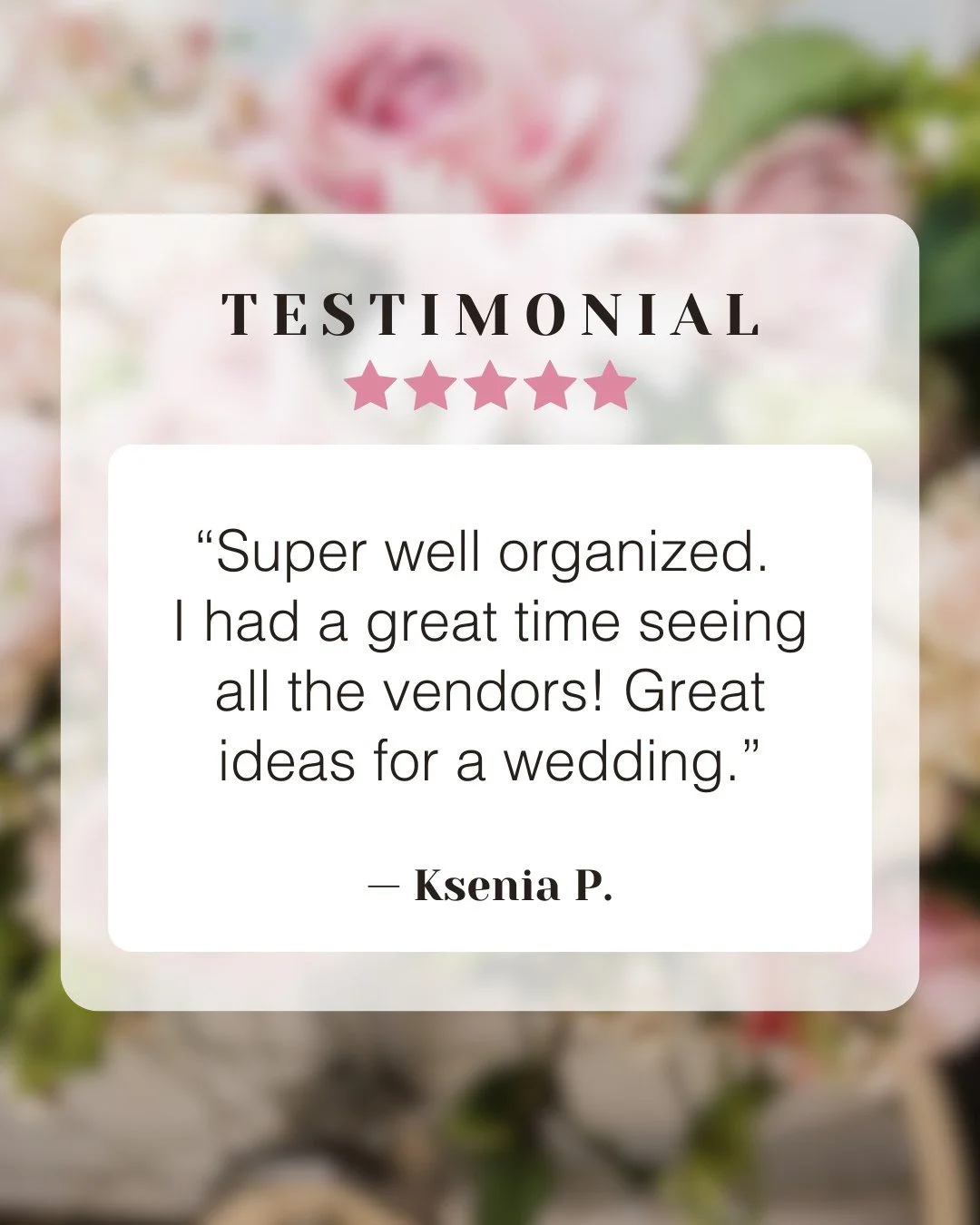 Reviews like this mean everything to us. From the layout to the vendor mix to the overall experience, we work all year to create a show that feels inspiring, seamless, and worth your time.

Hearing that you left with ideas &mdash; and had fun doing i