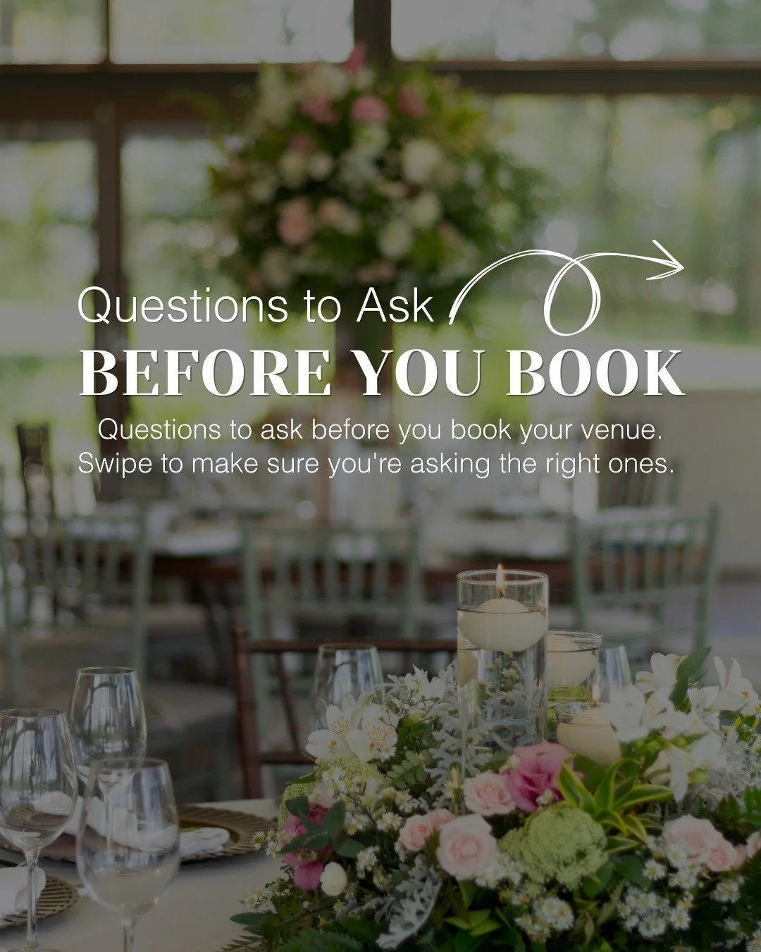Venue tours are exciting &mdash; but it's easy to get swept up in the ambiance and forget to ask the questions that actually matter. 🏛️✨

Before you sign anything, make sure you've got answers to these five. 
Swipe through, save this post, and bring