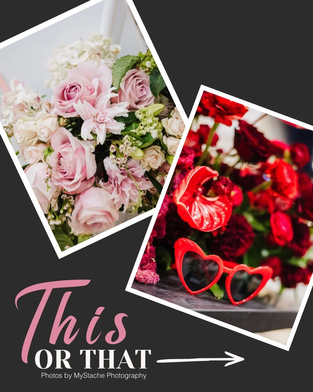 It&rsquo;s time for a little This or That.

When it comes to wedding details, every couple has their own style &mdash; the fun part is figuring out what speaks to you.

Would you choose a modern minimalist gown or a romantic ballgown?
Crystal-clear g