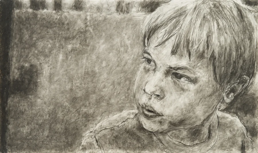 Conor charcoal 27x45.5" 3 Dec 1994