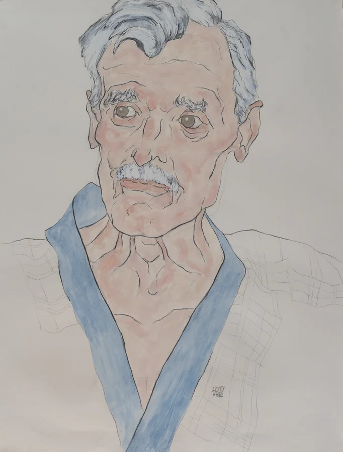 Englebert Schertler gouache/watercolor 26x35" 1982