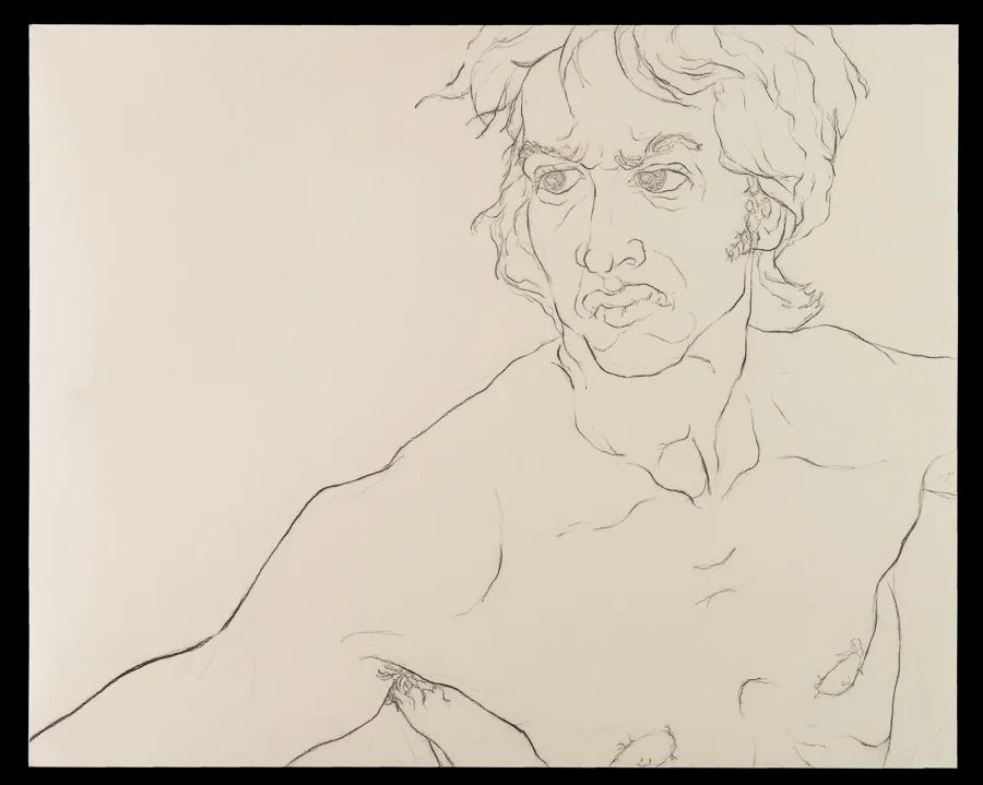 Self Portrait charcoal 32x40" April 1984