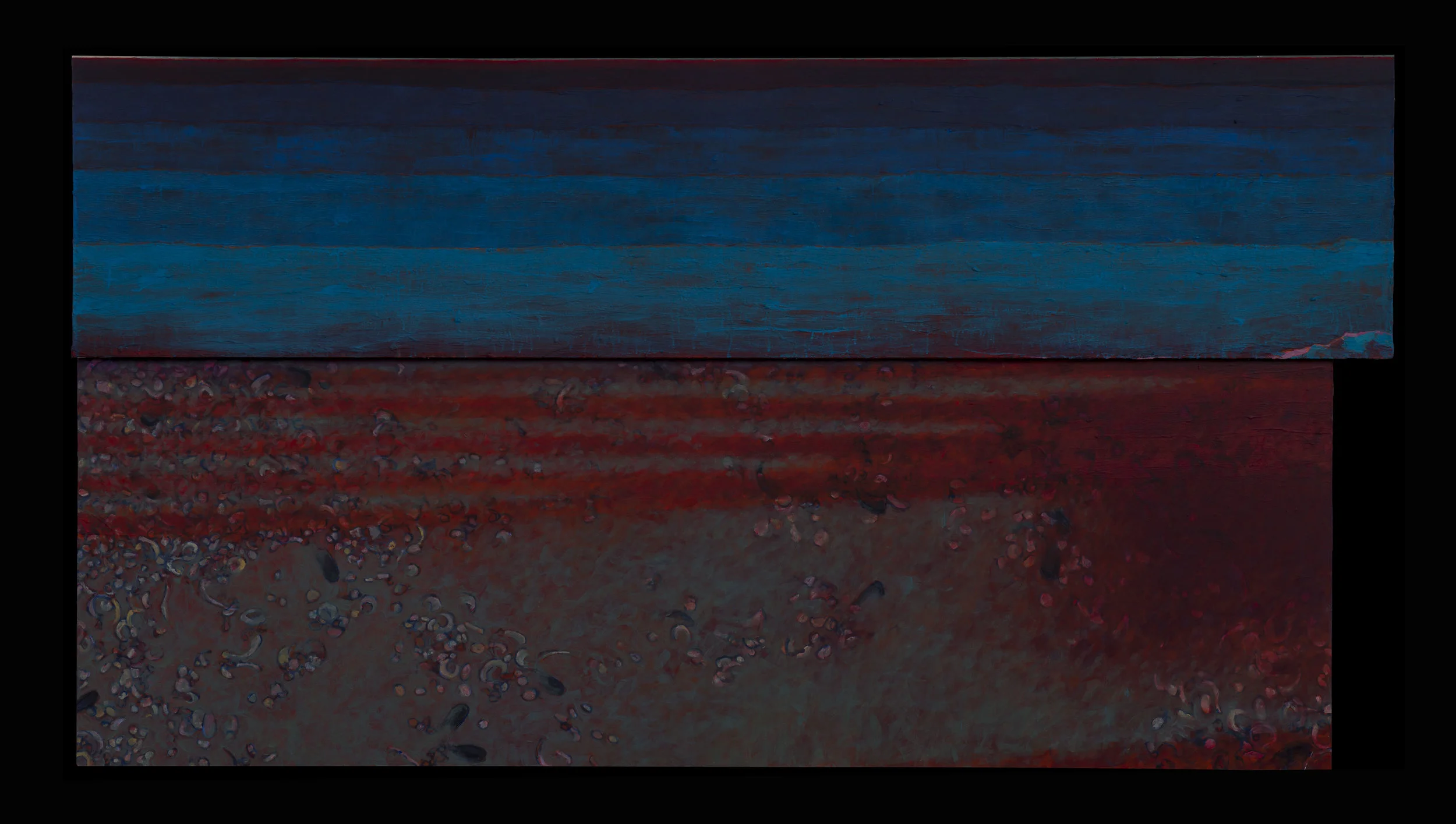 Jetty Acrylic on wood 39.75x96.5x5" 2010