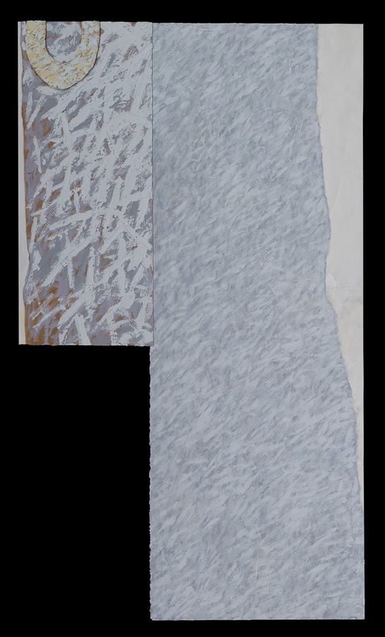 A Fog in the Wood acrylic/collage 40x23" Feb 1992