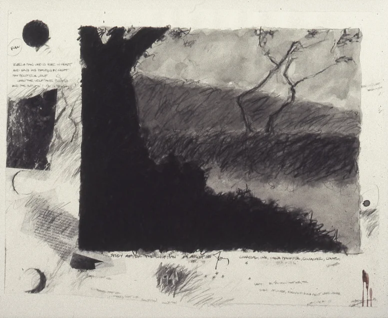 Study After "The Wolfman" collage/mixed media 23.75x29.75" Aug-Dec 1993