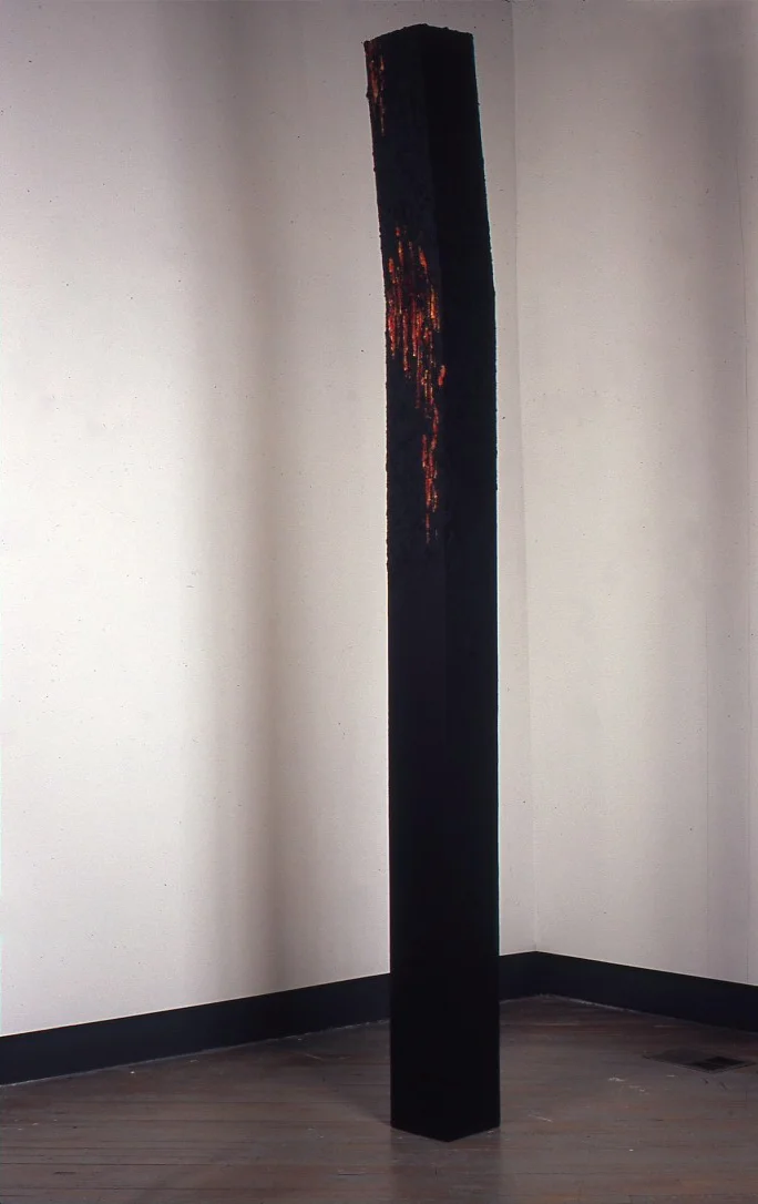 Unbroken acrylic on wood 111x9x8" 2006