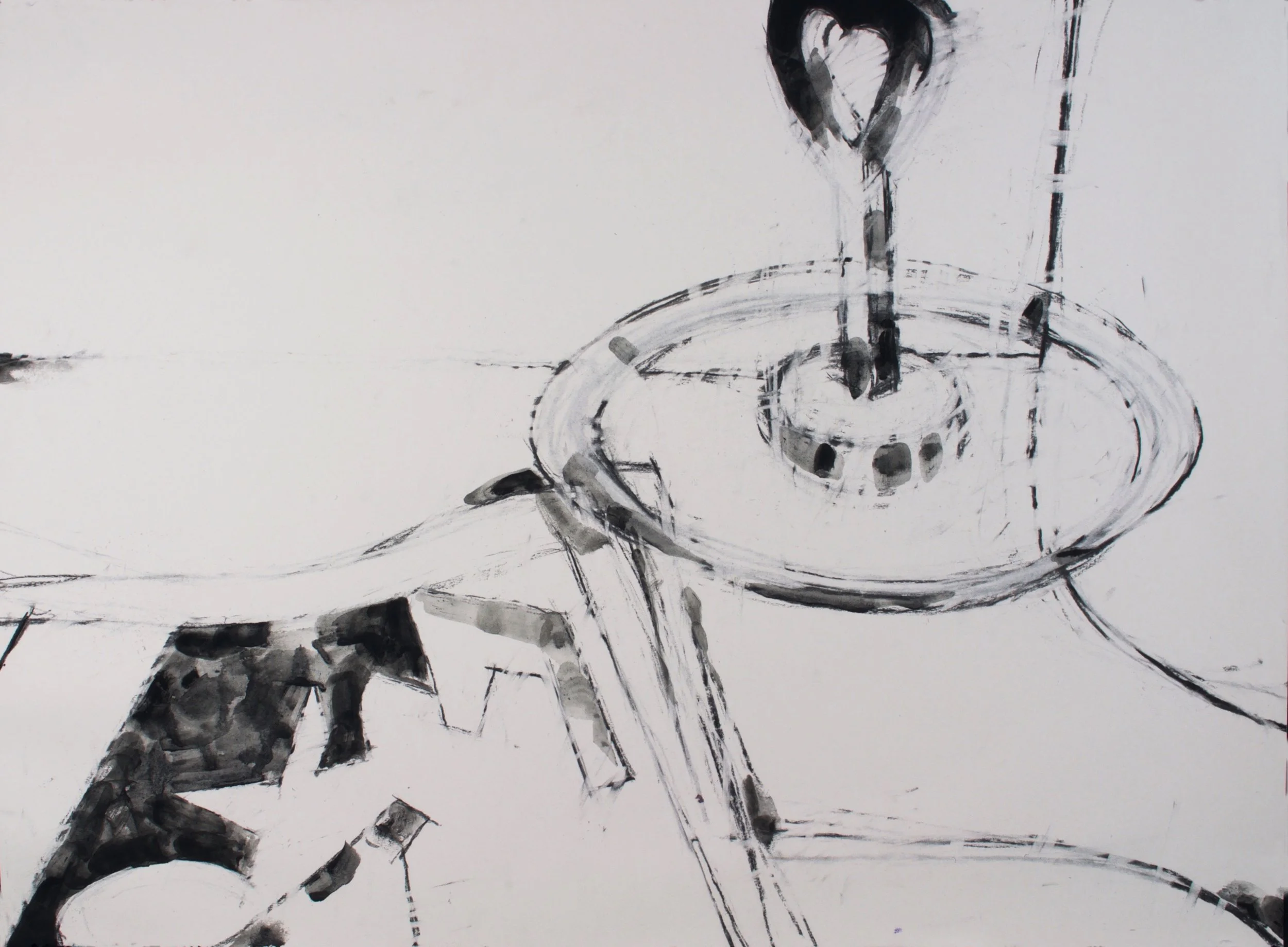 Bruce and Candy Dish gouache/charcoal 22x30 5 Sept 20