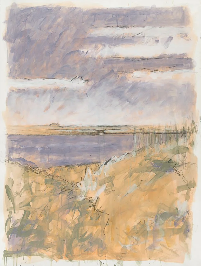 Hummock Pond acrylic/conte/gouache 50x38 July 2015
