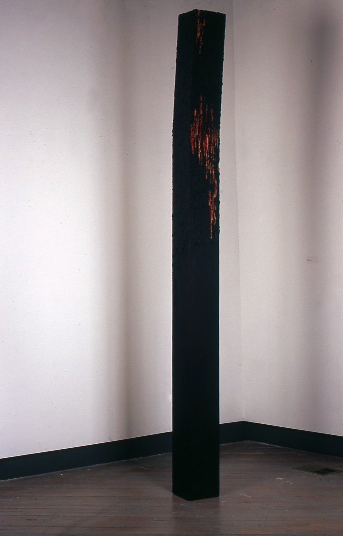 Unbroken acrylic on wood 2006 111x9x8" 