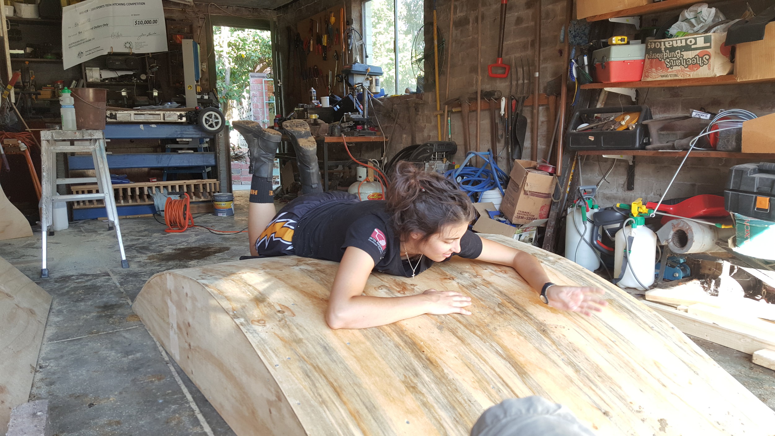 Building rollers... or lying down on the job?