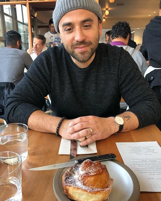 Sharing a morning bun w/ @dave_lomas