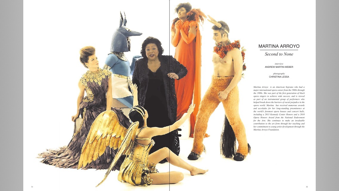 Martina Arroyo feature in FLATT Magazine (Kirsten Scott, left)