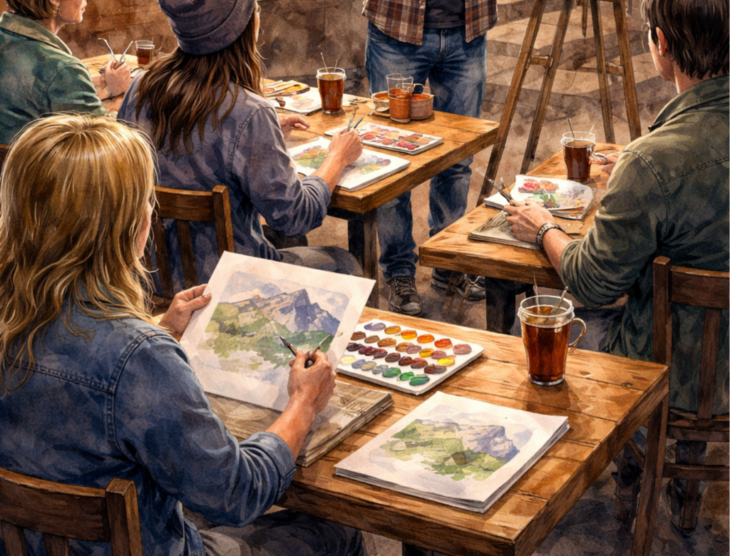 Learn to Paint at Tumalo Coffeehouse with John Kelley