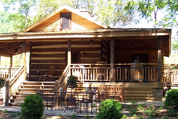 The Historic Chestnut Log Cabin at Delfosse Vineyard &amp; Winery