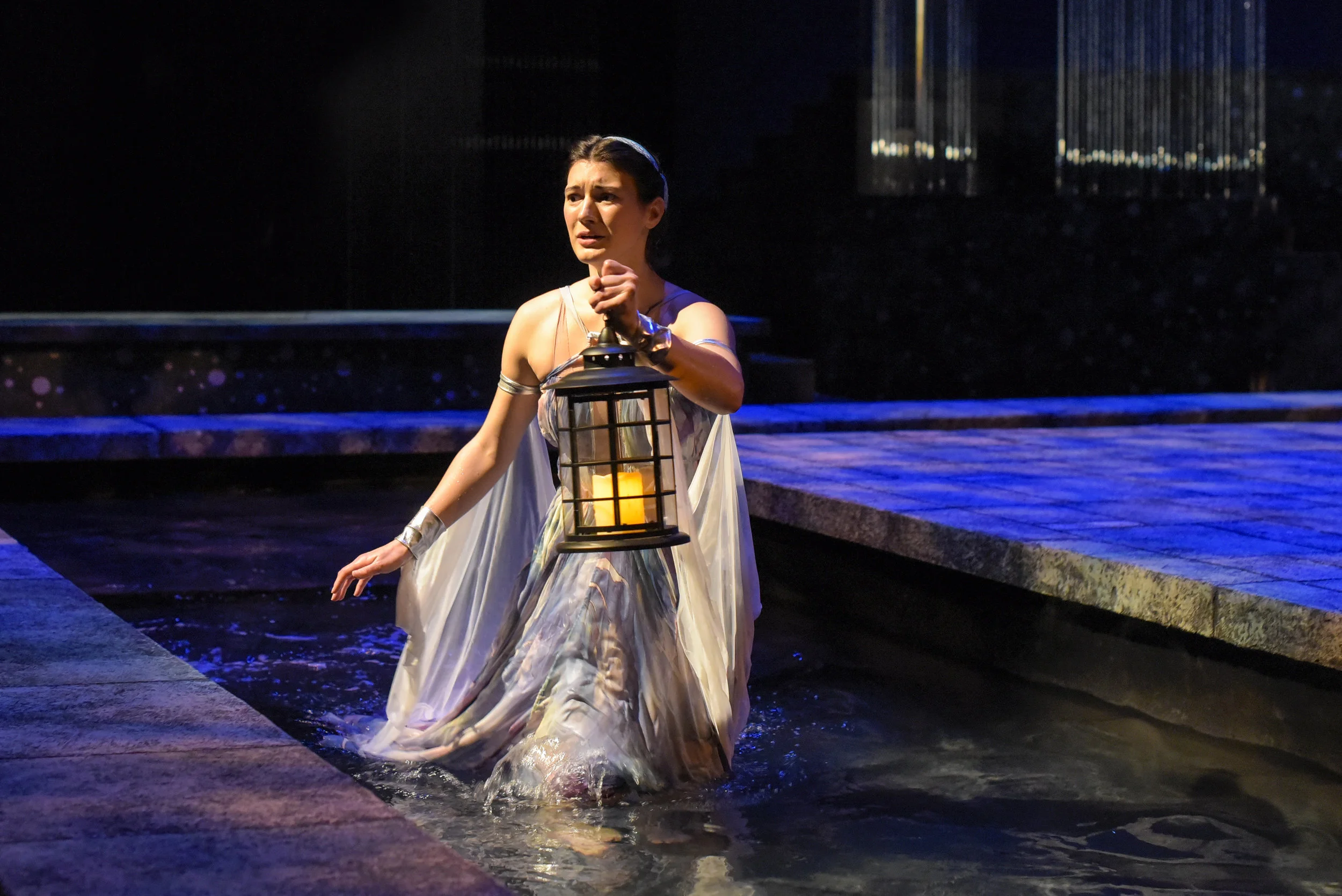 Alcyone (Peyton Victoria) searches for her lost love, Ceyx. Photos: Alessandra Mello