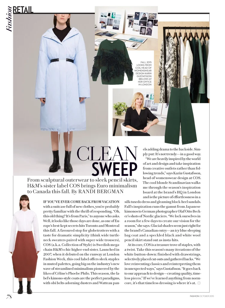 "Clean Sweep" - FASHION Magazine