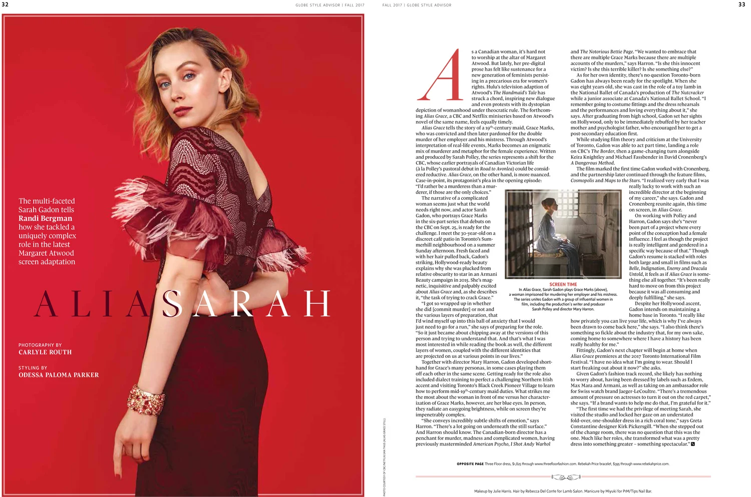 "Alias Sarah" - Globe Style Advisor