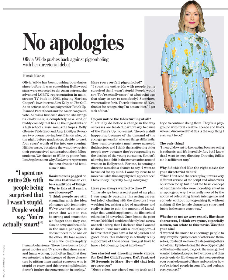 "Olivia Wilde has no Time for Stereotypes"
