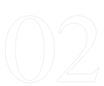 Number 02 in white outline on a black background.
