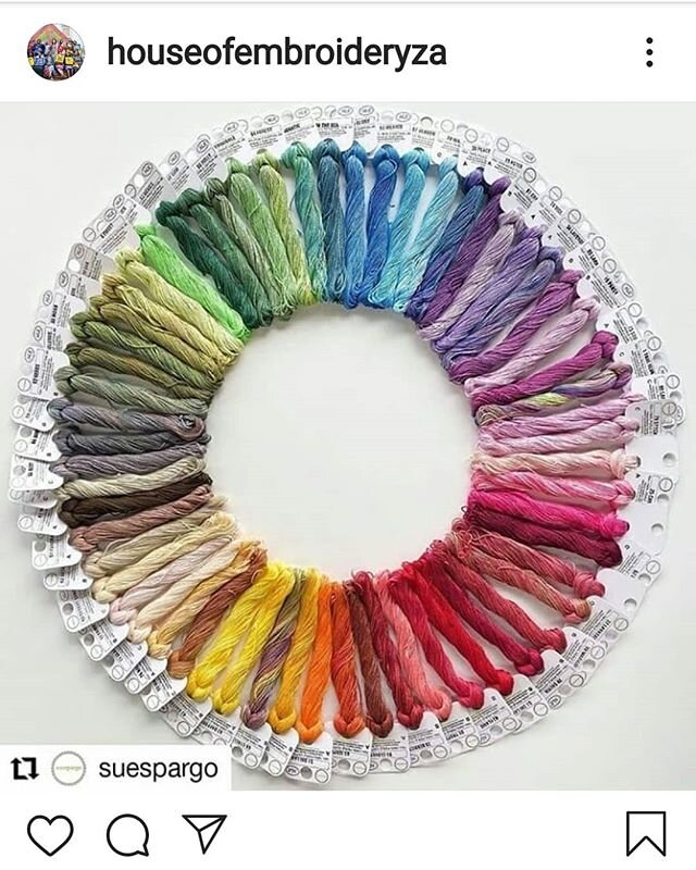 Now carried by @suespargo. I found their great selection of varigated thread at a USA quilt show. Not sure how easy it is to order but  at least it's a little closer than South Africa now.
#cottonperle #varigatedthread #embroidery