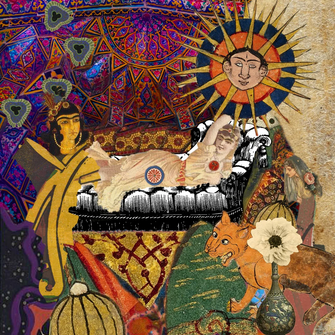 Iranian Queens and Tings. 2017. digital collage.
