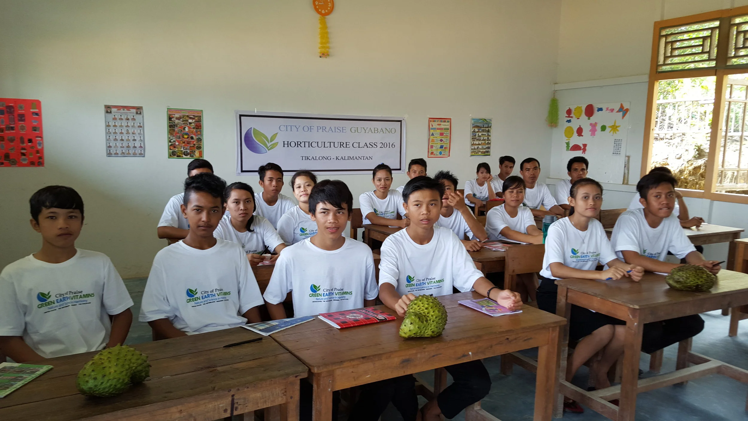 Horticulture class in progress sponsored by Green Earth Vitamins, Inc (USA)