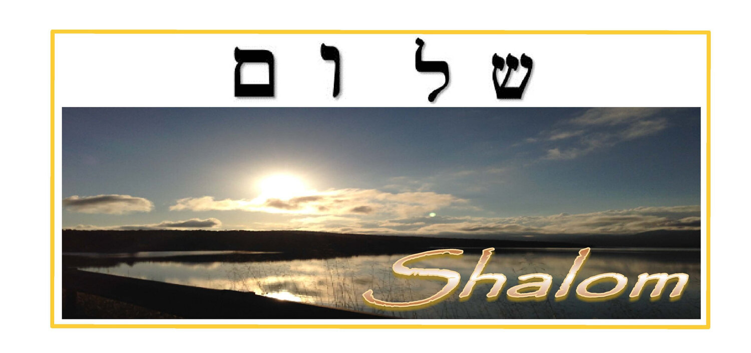 Shalom! Jewish greeting. Meaning: peace. Also 'shalom' means