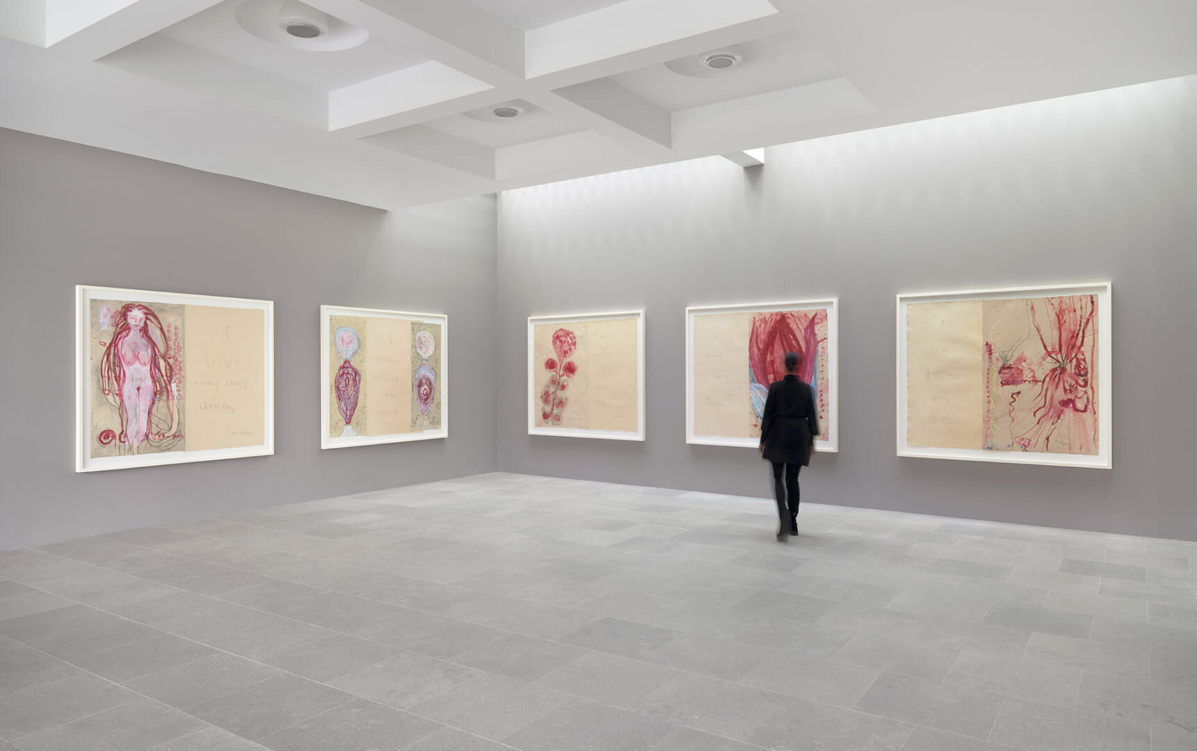 Louise Bourgeois I Give Everything Away , 2010 etching and mixed media on paper, six panels
