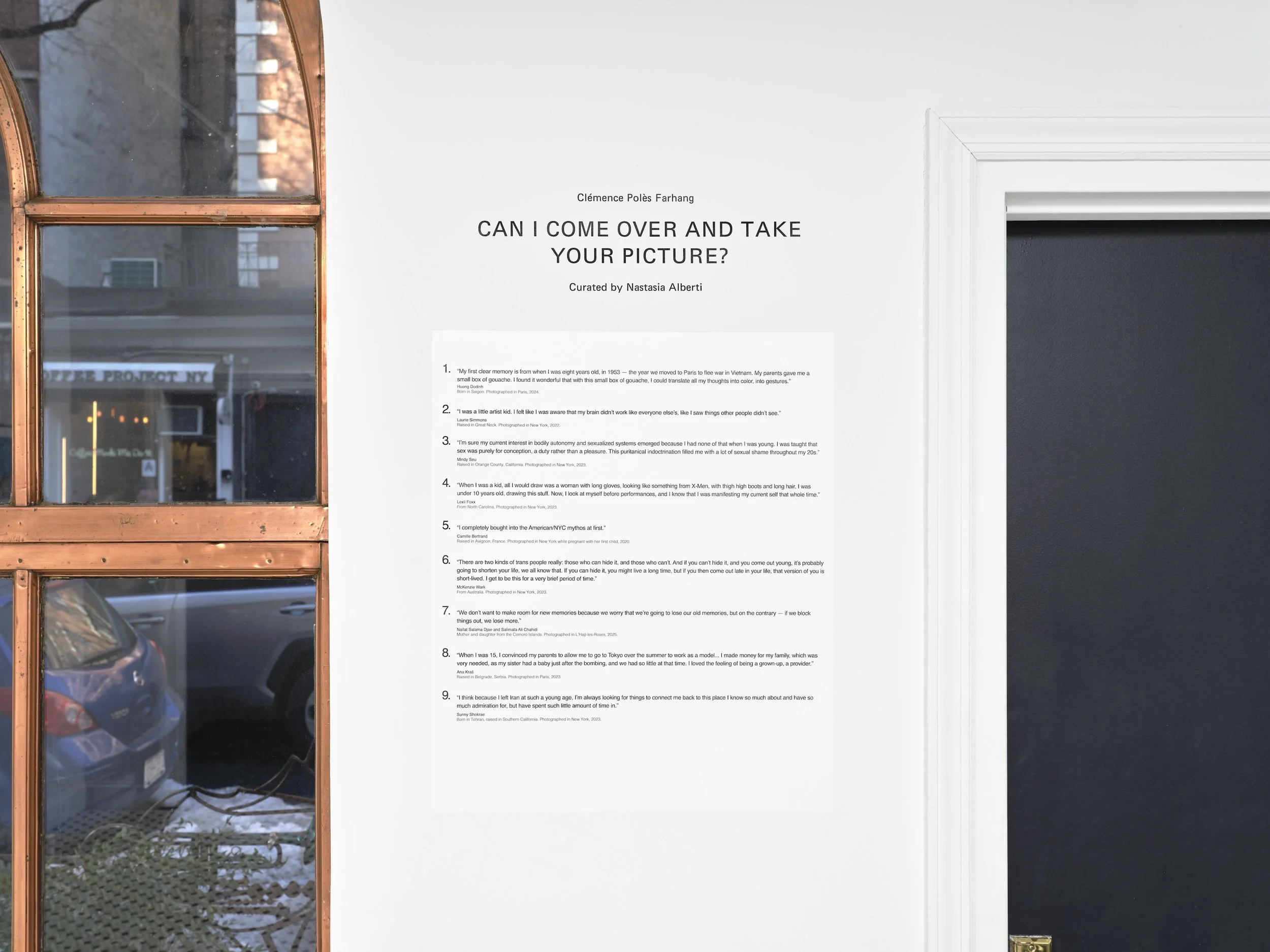 Can I come over and take your picture?