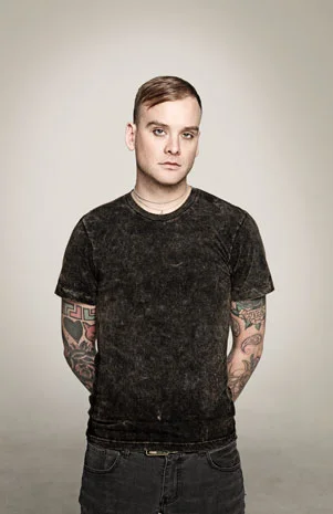 "Matt Skiba" Alkaline Trio front man from a portrait session for Inked Magazine shot in Downtown Los Angeles.