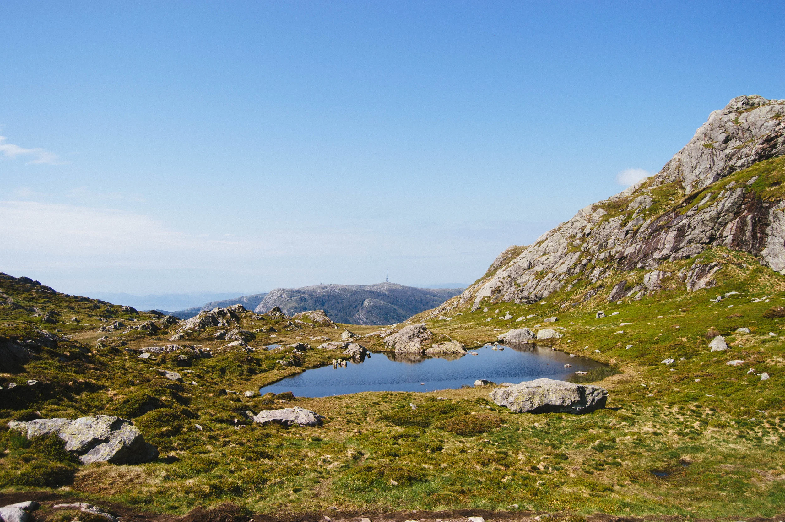 06. Hiking is my favorite. Here is a view from Mount Ulriken. The highest peak in Bergen, Norway